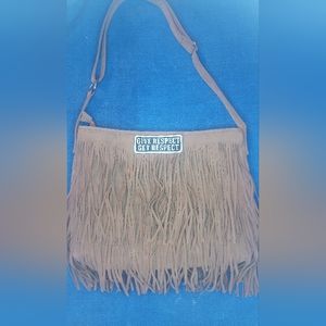 Fringe Shoulder Bag w/ Respect patch
